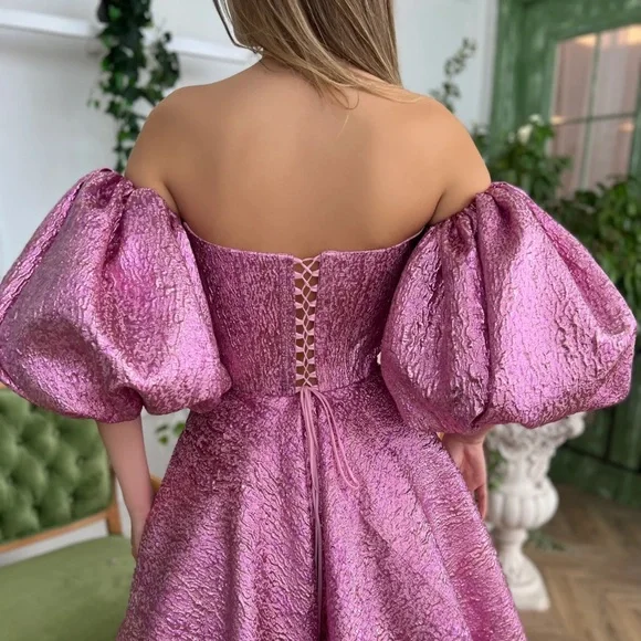 Teuta Matoshi Daydream Candy Brocade Gown - Picture 4 of 5